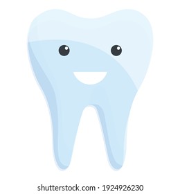 Smile tooth icon. Cartoon of smile tooth vector icon for web design isolated on white background