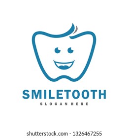 smile tooth logo  illustration