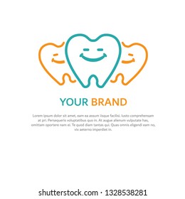 
smile tooth logo vector illustration