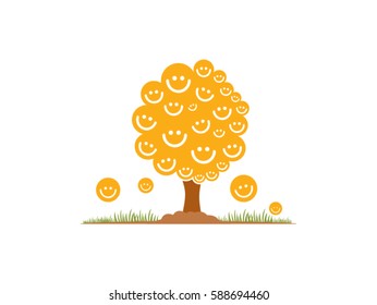 smile, tree vector