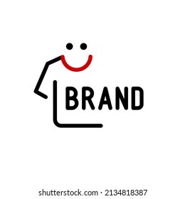 Smile T-Shirt logo graphic vector perfect for product branding or clothing store