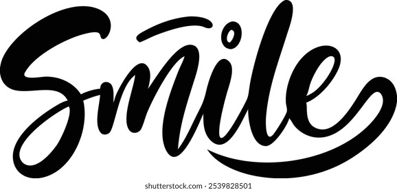 Smile Typography Greeting Card - Cheerful and Uplifting Design