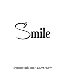 Smile Typography Print Use Poster Flyer Stock Vector (Royalty Free ...