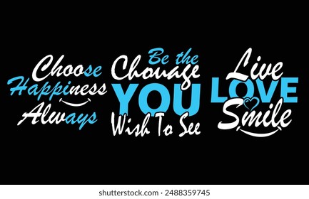 smile typography t shirt design bundle