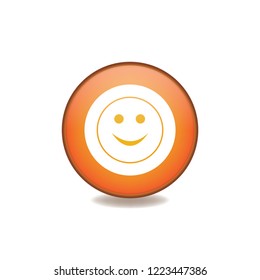 Smile vector button, web design element