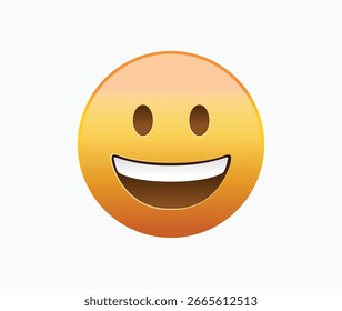 Smile vector face illustration. Yellow vector smilling face emoji character vector	
