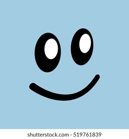 Smile vector icon. Abstract vector symbol. Black and white vector symbol