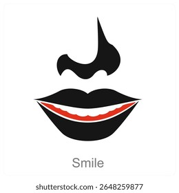 Smile vector icon concept design