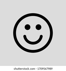 smile vector icon flat simple