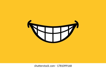 Smile vector icon, happy emotion. Vector on isolated background. EPS 10.