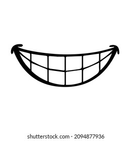 Icono del vector sonrisa, emoción feliz