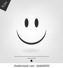 Smile vector icon. Happy sign