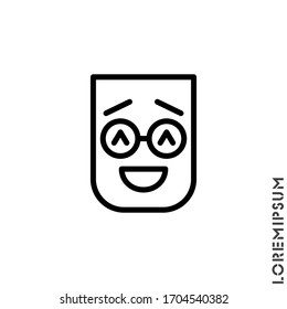  Icono vector sonriente, símbolo feliz. Signo de estilo lineal para concepto móvil y diseño web. ilustración de símbolo. Gráficos vectoriales de píxeles - Vector.Riéndose, icono de la emoción. Diversión, vector facial. Humor, sonrisa