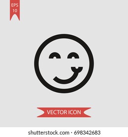 Smile vector icon, illustration symbol