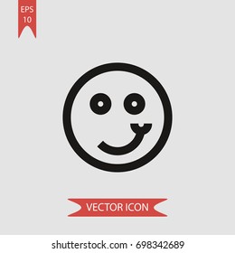 Smile vector icon, illustration symbol