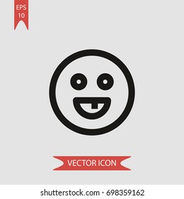 Smile vector icon, illustration symbol