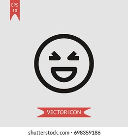 Smile vector icon, illustration symbol