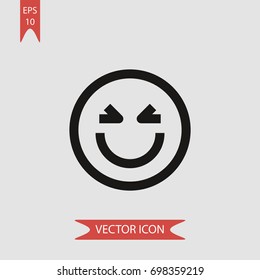 Smile vector icon, illustration symbol