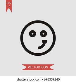 Smile vector icon, illustration symbol