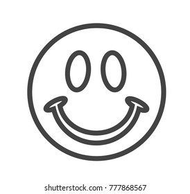 smile vector icon isolated on white background
