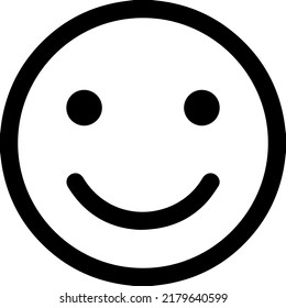 smile vector icon - linear and minimalist style.