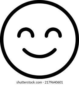 smile vector icon - linear and minimalist style.