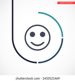 Smile Vector icon . Lorem Ipsum Illustration design