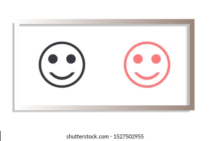 Smile Vector icon . Lorem Ipsum Illustration design