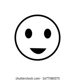 Smile vector icon on white background