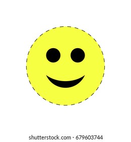 Smile - Vector icon. Social media reaction. Emoji,emoticon,smile.