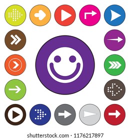 Smile vector icon for web