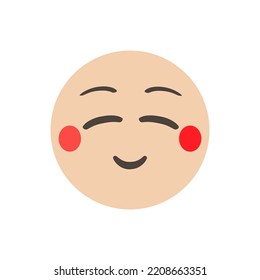 Smile. Vector illustration. realistic emoticon. 3D emoticon for web. Vector Emoticon. for web interface