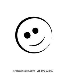 Smile vector on white background. Face doodle art style. Isolated line simple illustration. For print, icon, logo, poster, symbol, design, decor, textile, paper.