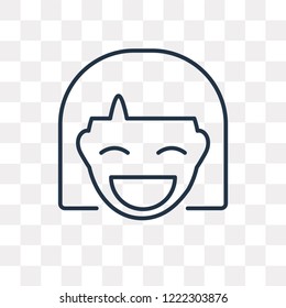 Smile vector outline icon isolated on transparent background, high quality linear Smile transparency concept can be used web and mobile