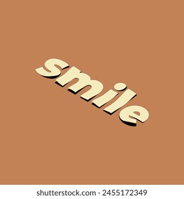 Smile vector paper theme folding text effect style