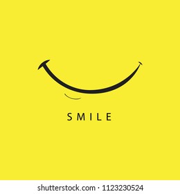 Ilustración de diseño de plantillas de vectores de sonrisa
