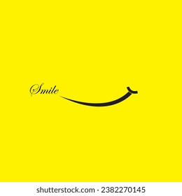 smile vector template design illustration