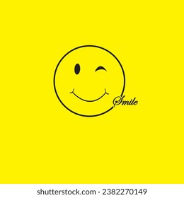 smile vector template design illustration