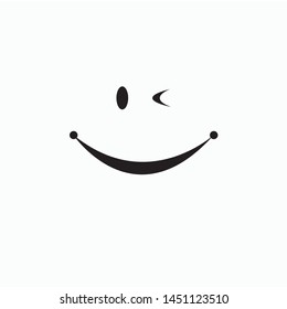 Smile Vector Template. Design for poster, banner or print. Simple illustration