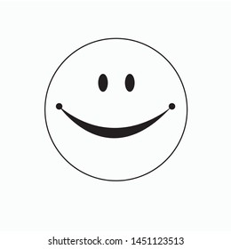 Smile Vector Template. Design for poster, banner or print. Simple illustration