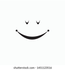 Smile Vector Template. Design for poster, banner or print. Simple illustration