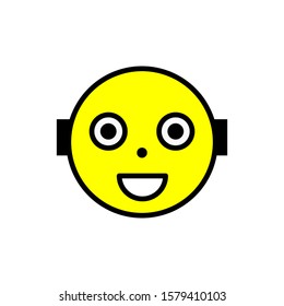 smile vector wits flat design style