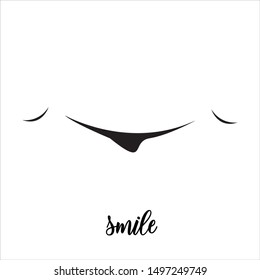 a smile with a white background