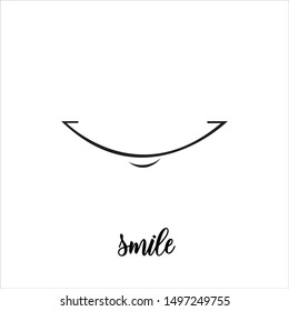 a smile with a white background