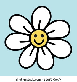 Smile White Daisy Cute Face