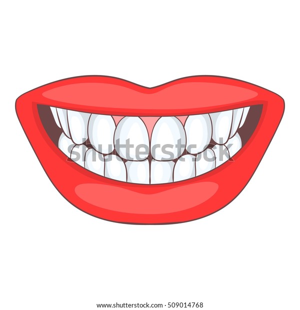 Smile White Tooth Icon Cartoon Illustration Stock Vector (Royalty Free ...