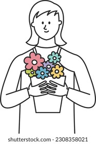 smile woman flower shop job