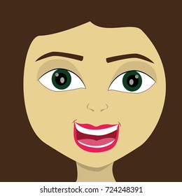 smile woman. Vector illustration