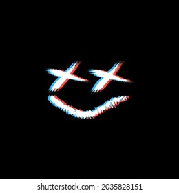 Smile writing design, suitable for screen printing t-shirts, clothes, jackets and others