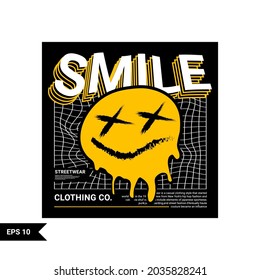 Smile writing design, suitable for screen printing t-shirts, clothes, jackets and others